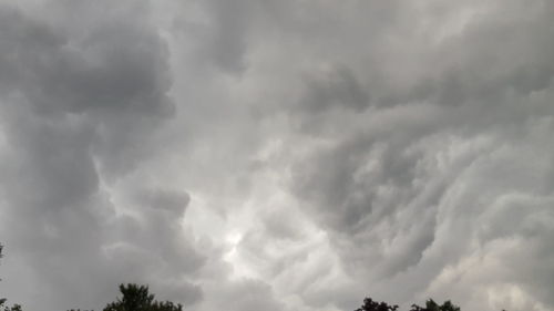 Low angle view of storm clouds in sky