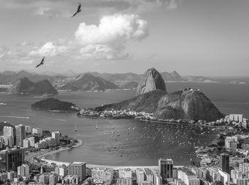 Cityscape and sugarloaf mountain by guanabara bay