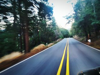 Road passing through country road