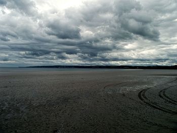 Storm clouds over landscape