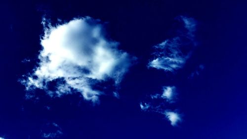 Scenic view of blue sky at night