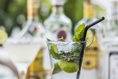 Close-up of drink in glass