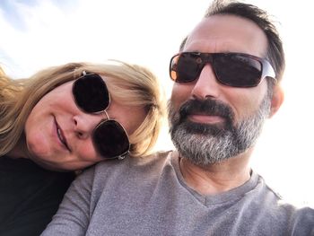 Close-up portrait of sunglasses