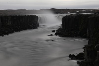 Scenic view of selfoss waterfall 