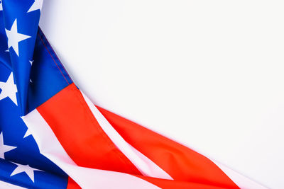 Close-up of flag against white background