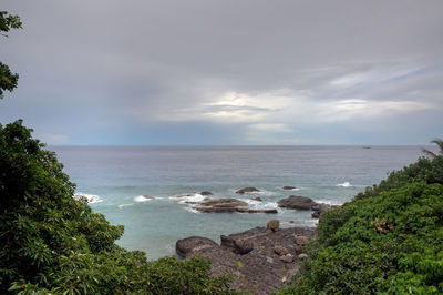 Scenic view of sea against sky