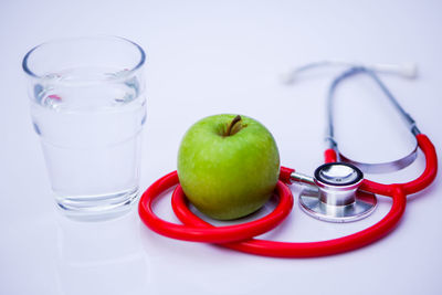 Close-up of cocktail in glass on table
