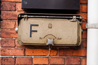 Close-up of brick wall