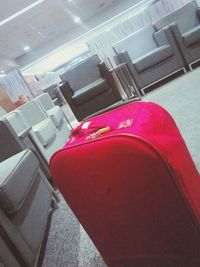Close-up of empty chair