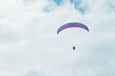 Low angle view of parachute