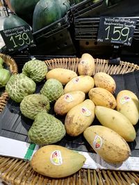 High angle view of vegetables for sale in market