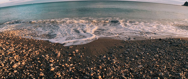 High angle view of sea shore