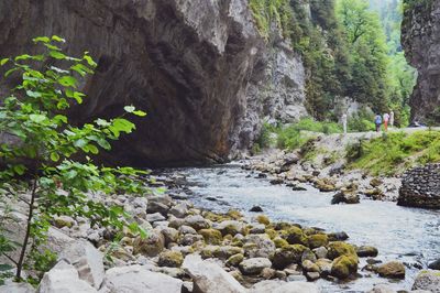 River flowing through rocks