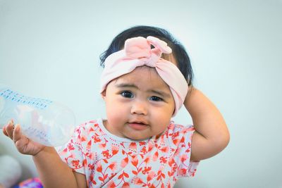 Portrait of cute baby girl