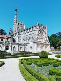 Built structure against clear blue sky