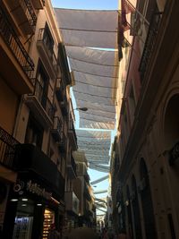 Low angle view of buildings in city