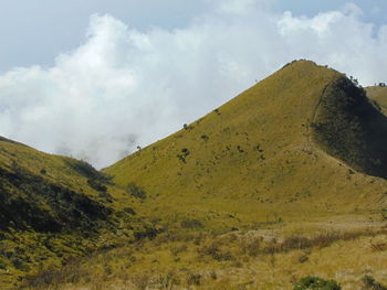 Low angle view of mountain against sky