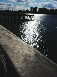Pier on river