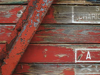 Full frame shot of old rusty metal wall
