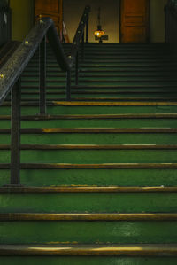 Staircase of wall at night