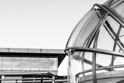 Low angle view of built structure against clear sky