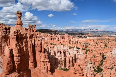 Scenic view of landscape against cloudy sky