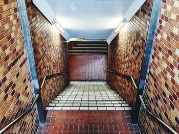 Low angle view of staircase in building