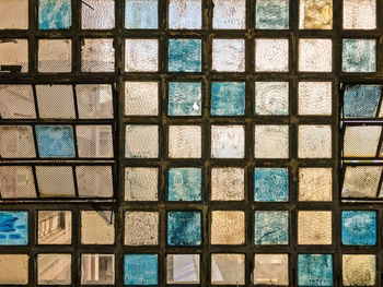 Full frame shot of window on floor
