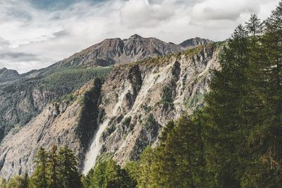 Scenic view of rocky mountains against sky