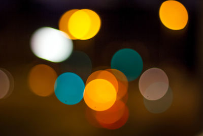 Defocused lights at night