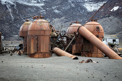 Abandoned structures on deception island antarctica