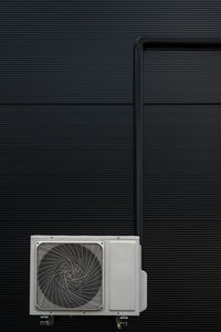 Condensing unit on building facade, denmark