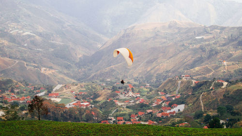 Scenic view of mountain range