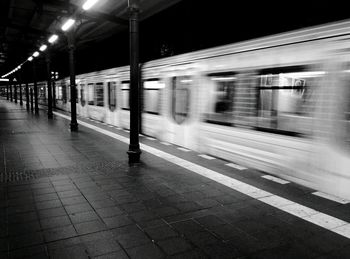 Train at railroad station platform