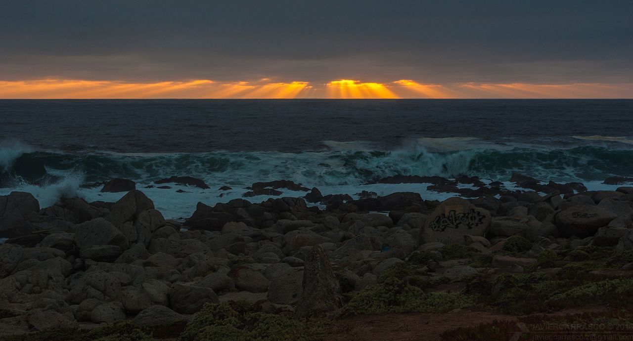 SCENIC VIEW OF SEA DURING SUNSET