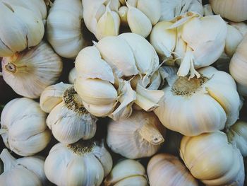 Full frame shot of fresh garlic cloves