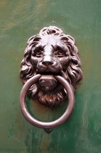 Close-up of a door knocker