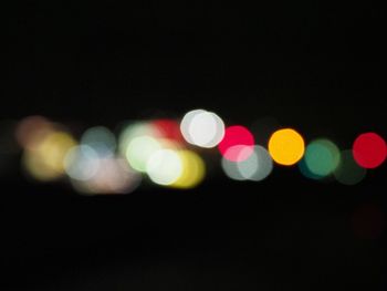 Defocused lights at night