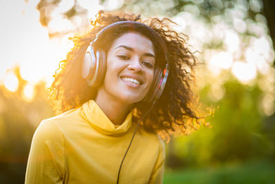 Portrait of a smiling young woman