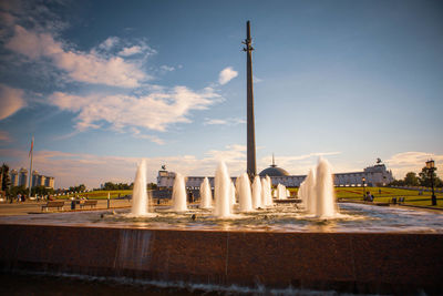 View of monument against sky in city