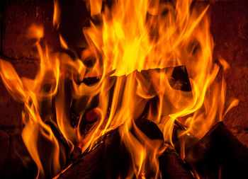 Close-up of bonfire