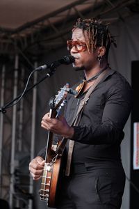 Young man playing guitar
