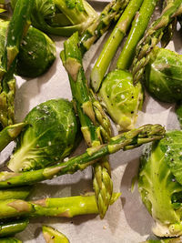 High angle view of vegetables