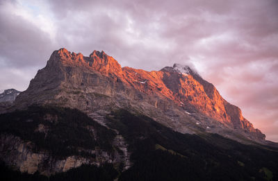 Scenic view of mountain range against sky