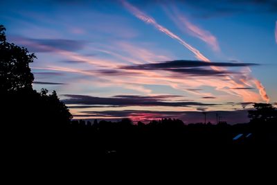 Scenic shot of silhouette landscape against sky