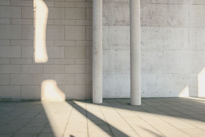 Sunlight falling on floor in building