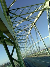 Low angle view of bridge against sky
