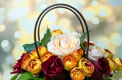 Close-up of rose bouquet