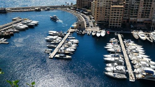 Boats in harbor