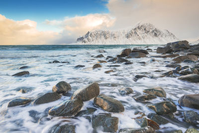 Scenic view of sea against sky